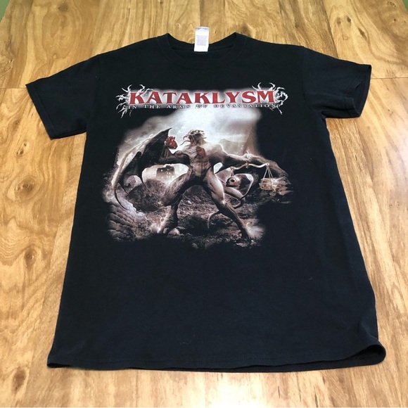 Gildan Other - KATAKLYSM In The Arms Of Devastation Band Tee Mens Tshirt Size Small Black HOLE